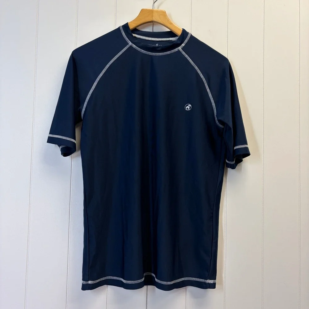 Caribbean Joe Rash Guard Swim Shirt Men Medium Beach Surfing Vacation Swimming
